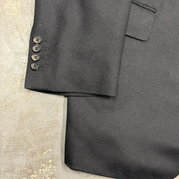 Canali 100% Cashmere Blazer Made in Italy Black Sport Coat 44L - Picture 3 of 10